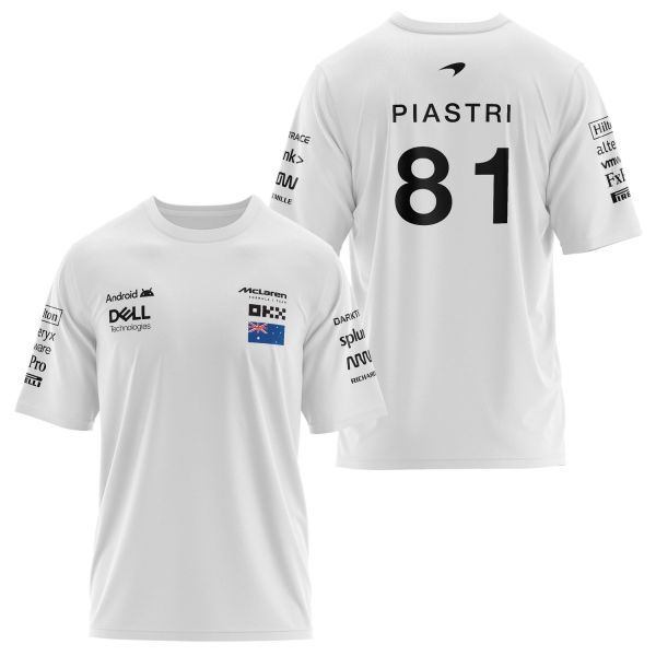 Oscar Piastri | Driver Edition Oversize Tişört XL - Beyaz