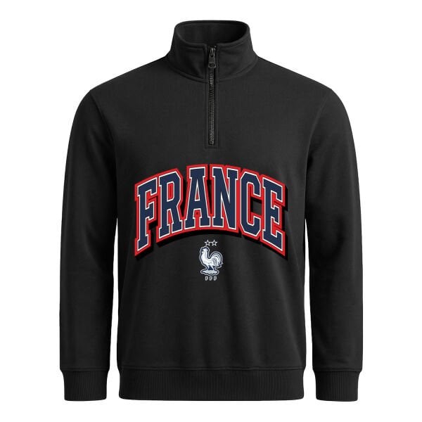 Fransa 2026 Varsity Yarım Fermuarlı Sweatshirt