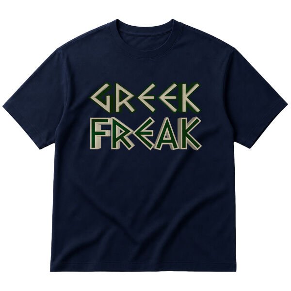 Greek Freak Giannis Oversize Tişört L - İndigo Mavisi