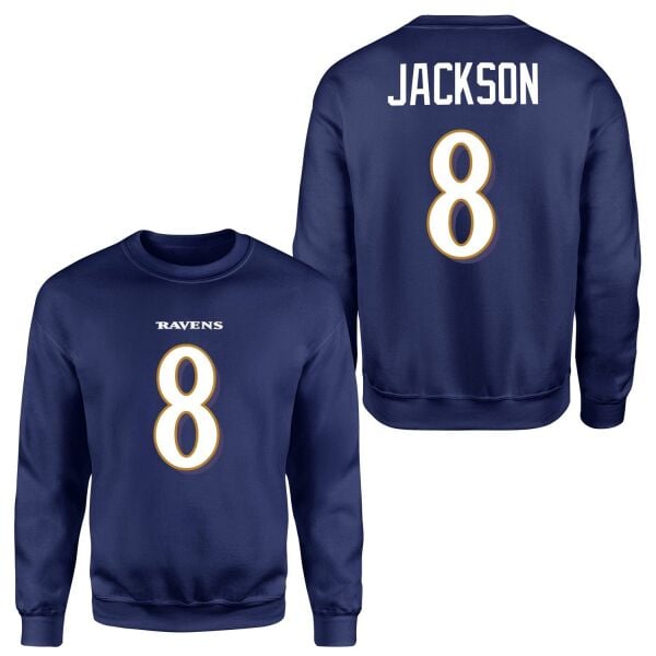 Lamar Jackson Baltimore Ravens Sweatshirt XL - Lacivert
