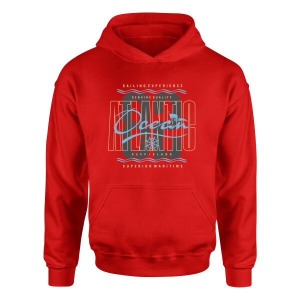 Atlantic Ocean Hoodie M - Kırmızı
