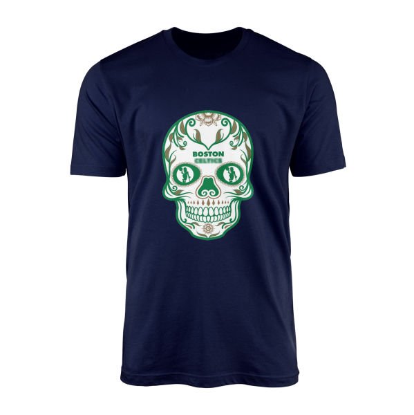 Boston Skull Tişört M - İndigo Mavisi