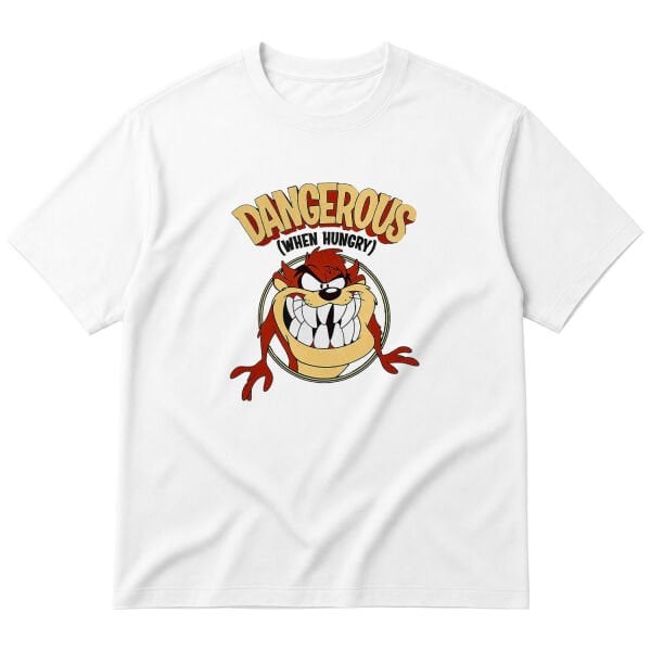 Taz Dangerous When Hungry Oversize Tişört