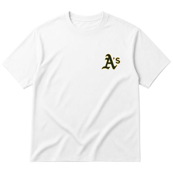 Oakland Athletics Oversize Tişört L - Beyaz