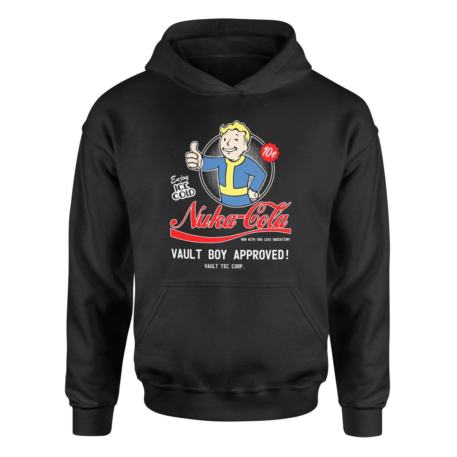 Vault-Boy Approved Nuka-Cola | Fallout Hoodie L - Siyah