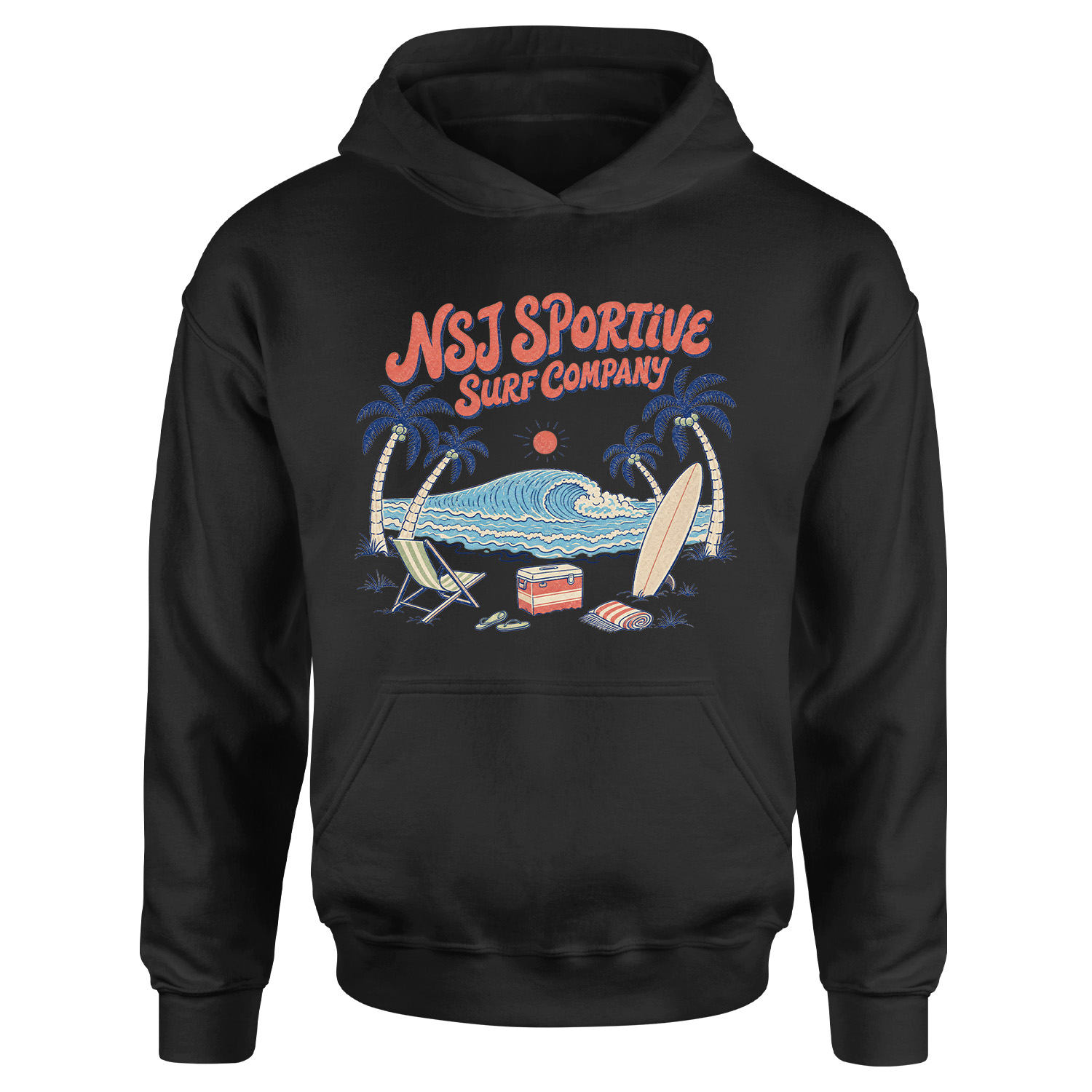 NSJ Sportive Surf Company 2026 Hoodie M - Siyah
