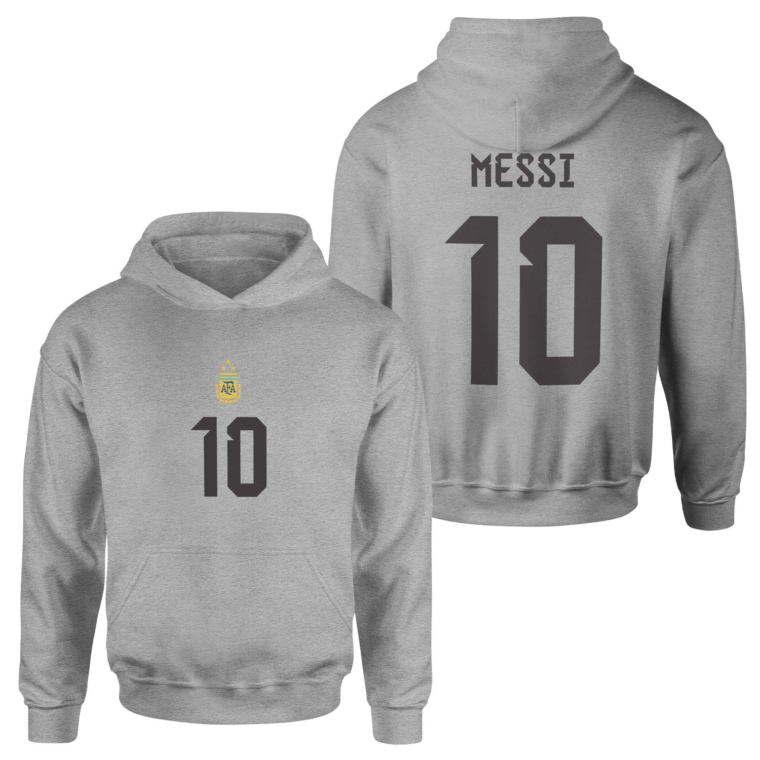 Lionel Messi Forma Hoodie M - Gri
