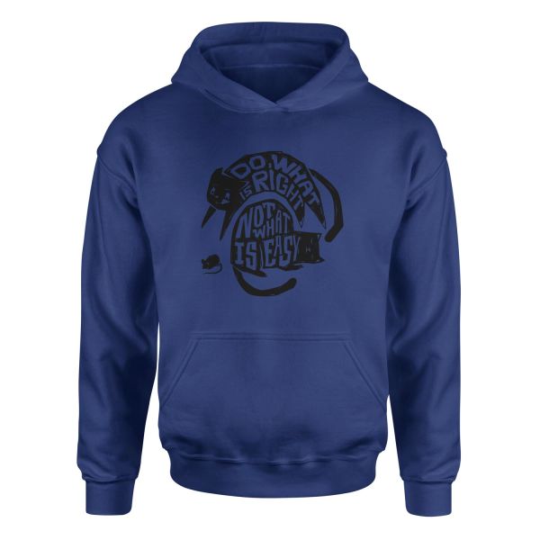 Do what is right, not what is easy Hoodie XL - İndigo Mavisi