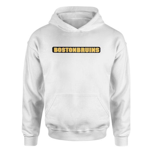Boston Bruins Block Hoodie S - Beyaz