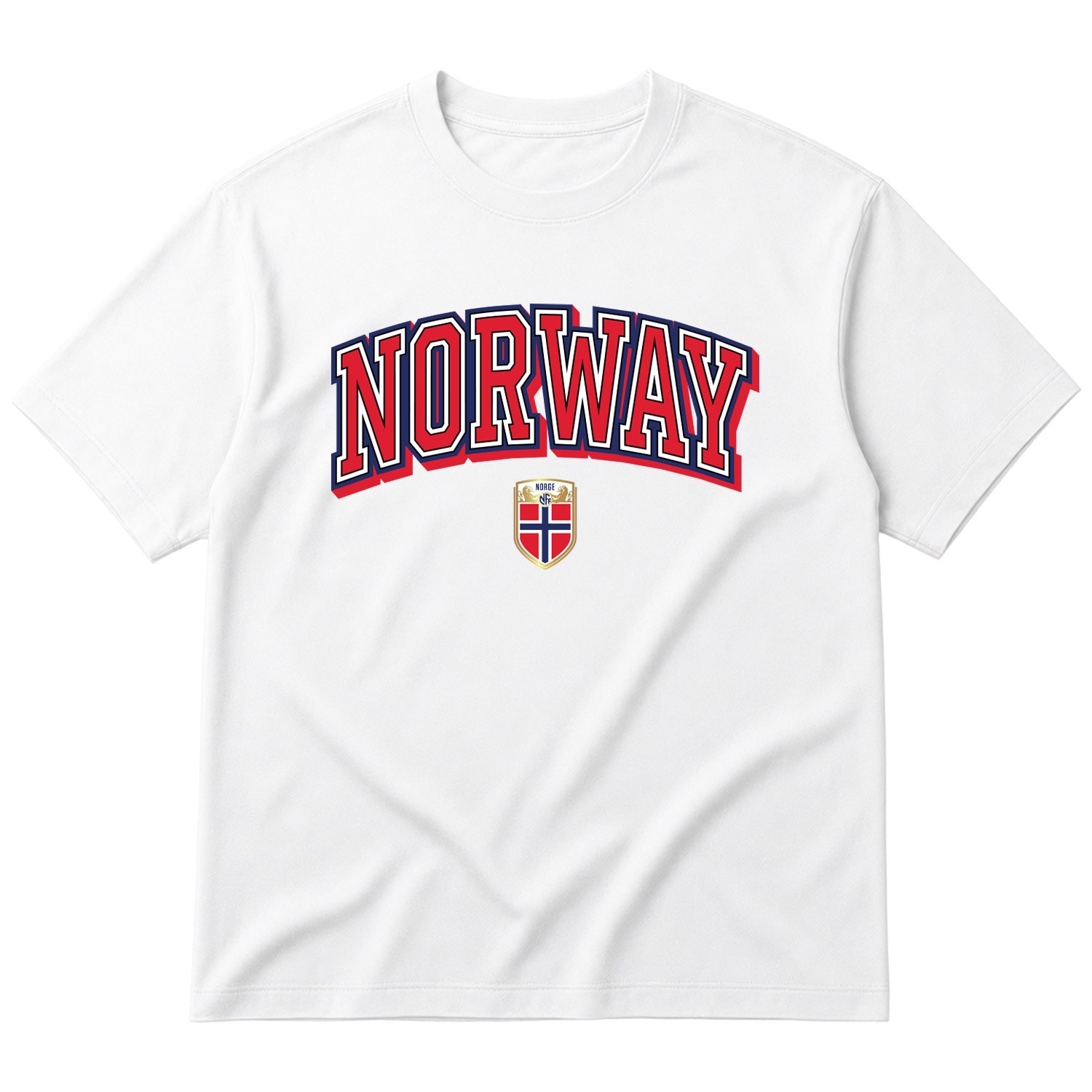 Norveç 2026 Varsity Oversize Tişört M - Beyaz