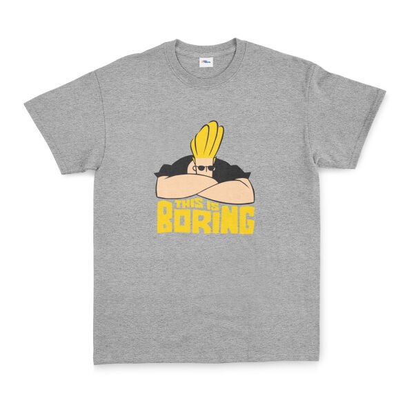 This is Boring | Johnny Bravo Tişört XXL - Gri