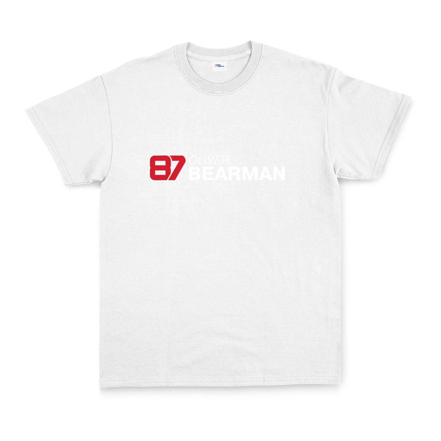 Oliver Bearman 87 Tişört XL - Beyaz