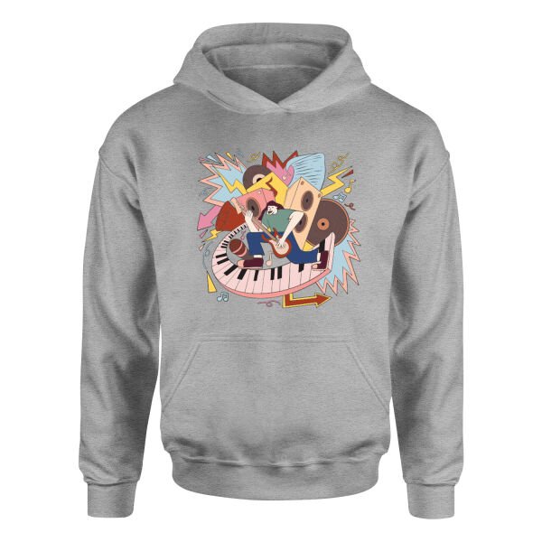 World of Music Hoodie XL - Gri