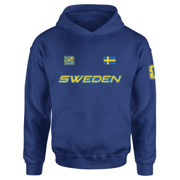İsveç 2026 Hoodie S - İndigo Mavisi