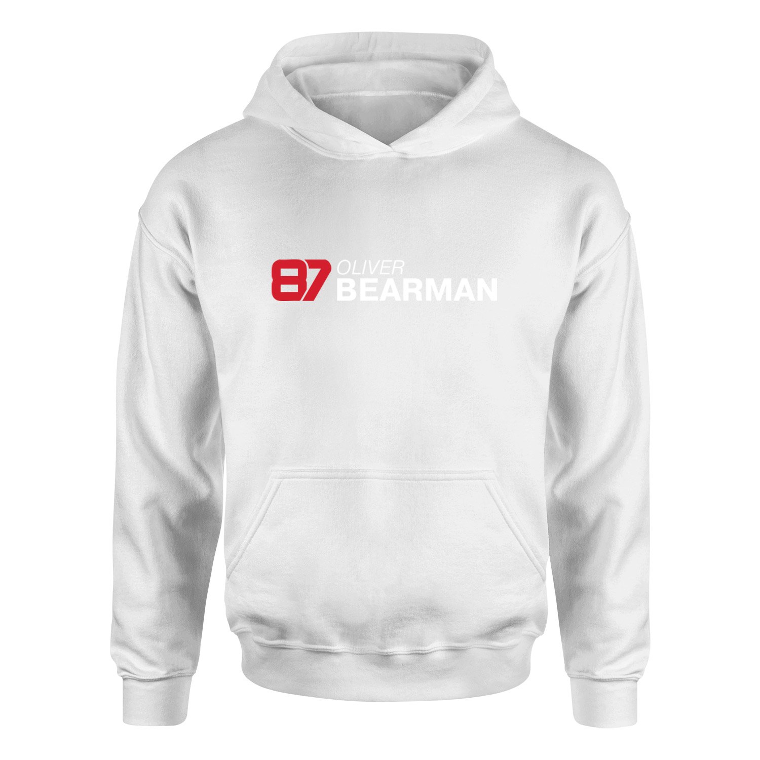 Oliver Bearman 87 Hoodie XXL - Beyaz