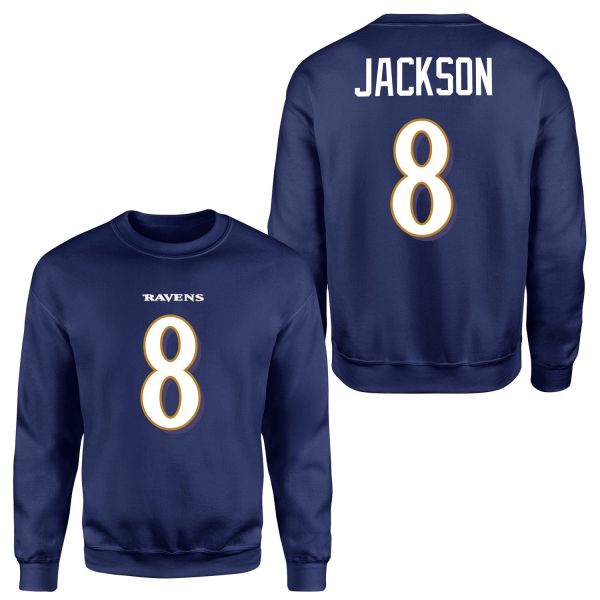 Lamar Jackson Baltimore Ravens Sweatshirt S - Lacivert
