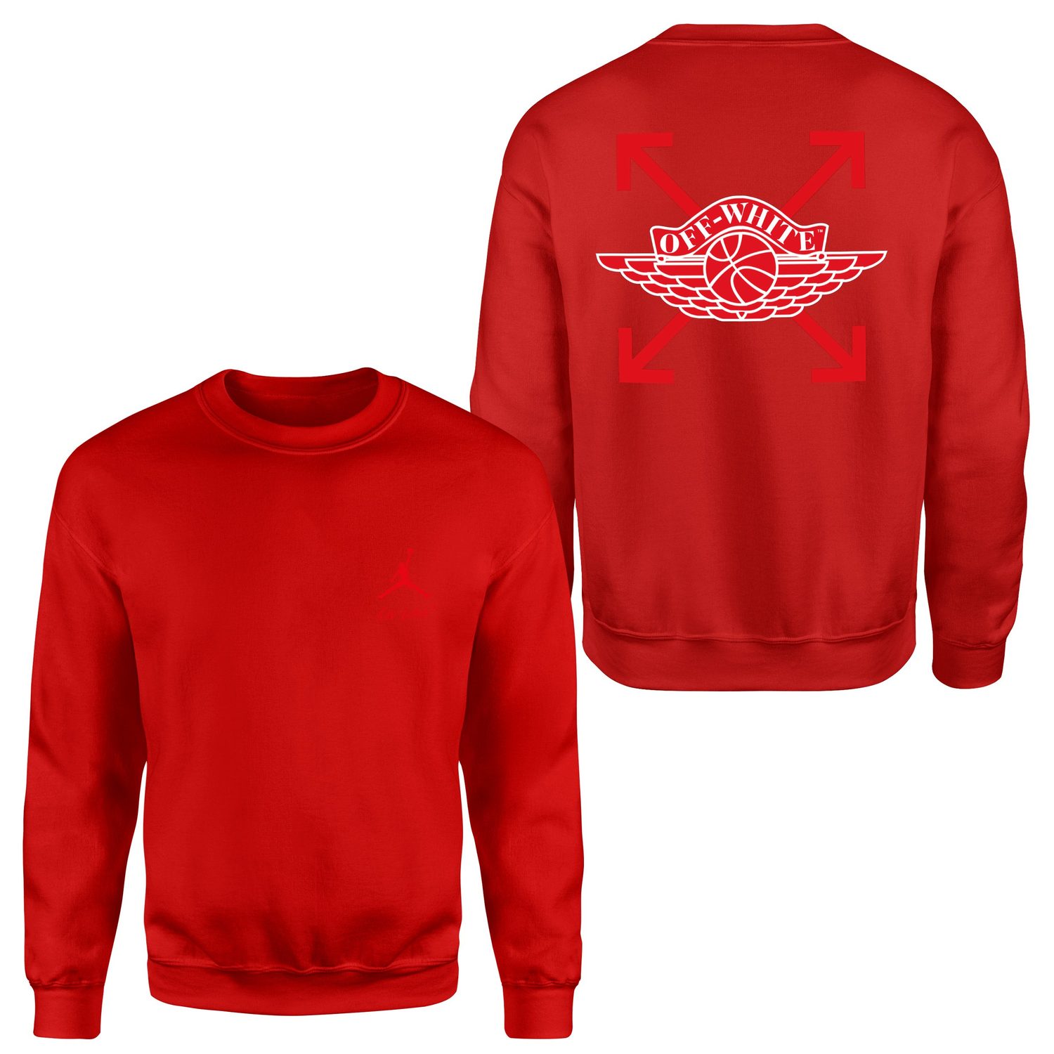 Air Jordan OFF Sweatshirt XL - Kırmızı