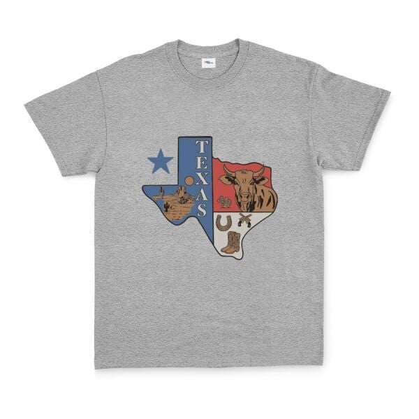 Texas USA Tişört S - Gri | OUTLET