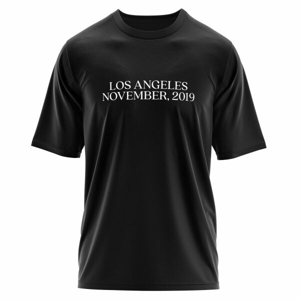 LOS ANGELES, NOVEMBER, 2019 Oversize Tişört S - Siyah
