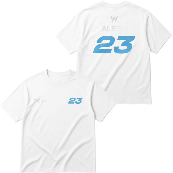 Alexander Albon 23 Driver Basic Oversize Tişört S - Beyaz