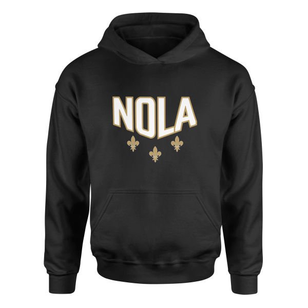 Fleur-de-lis New Orleans Hoodie XL - Siyah
