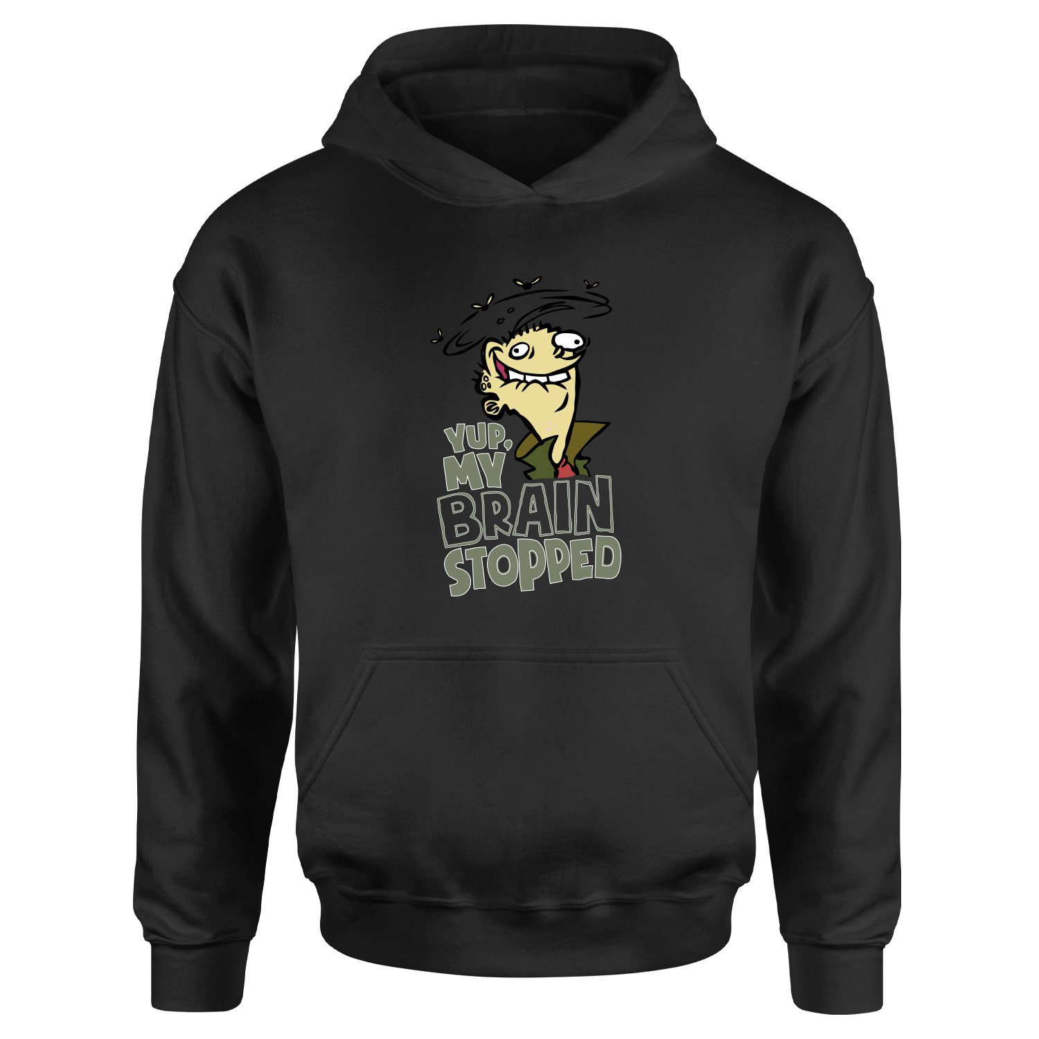 Yup, My Brain Stopped Hoodie S - Siyah