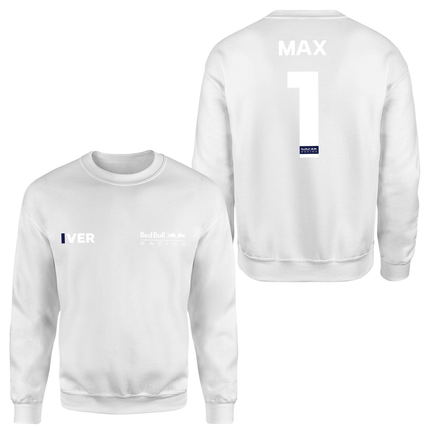 Max Verstappen Red Bull Racing White #1 Sweatshirt M - Beyaz