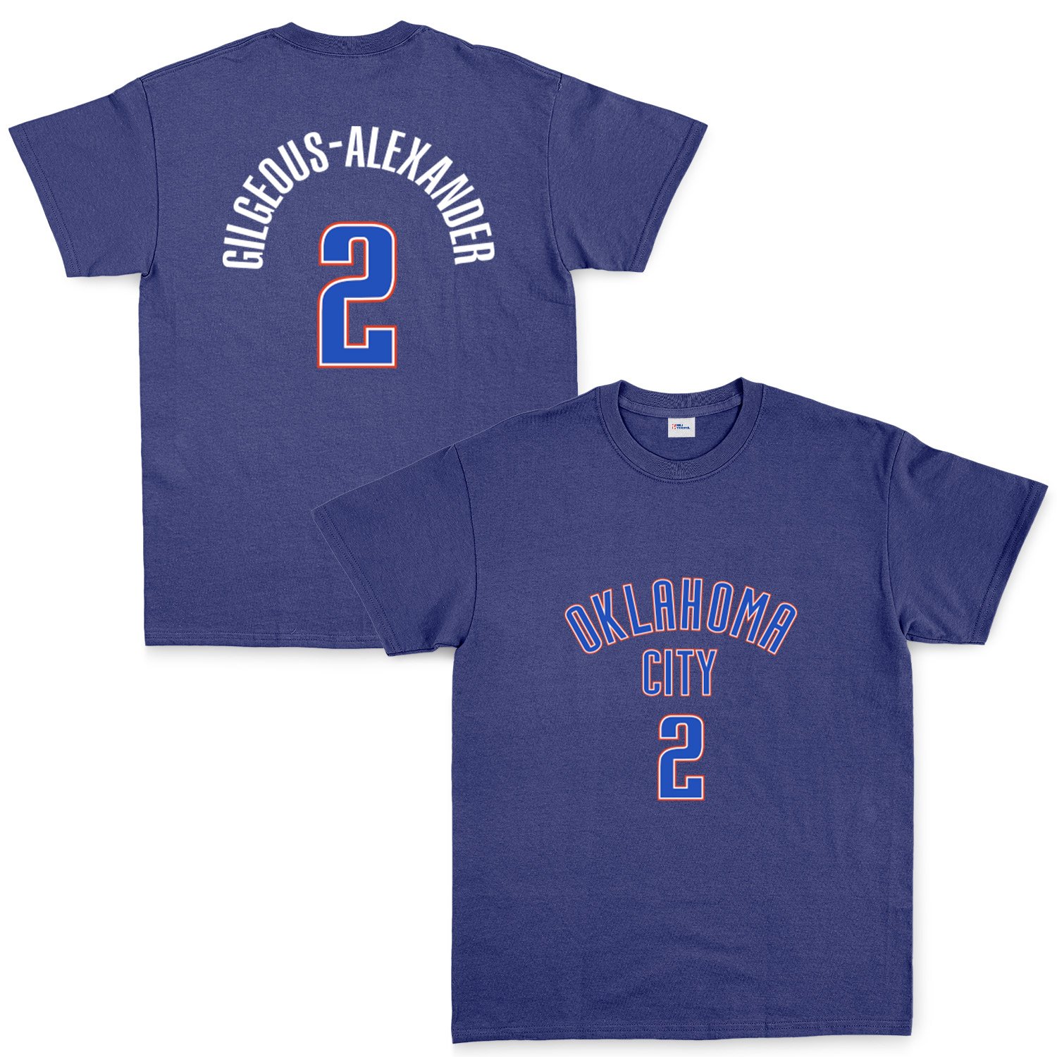 Shai Gilgeous-Alexander Oklahoma Forma Tişört S - İndigo Mavisi