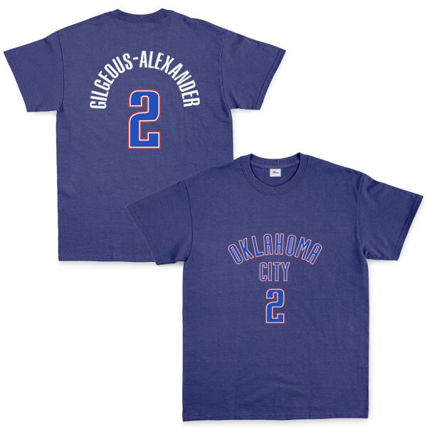 Shai Gilgeous-Alexander Oklahoma Forma Tişört S - İndigo Mavisi