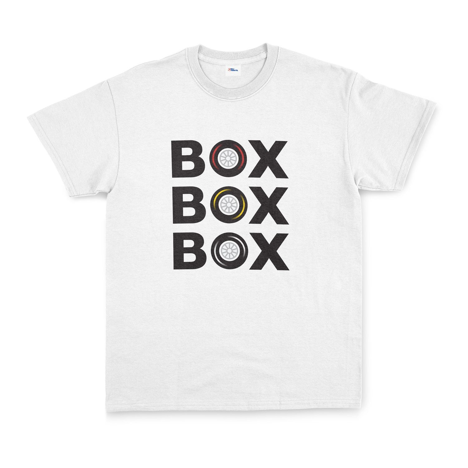 BOX BOX BOX Tişört S - Beyaz