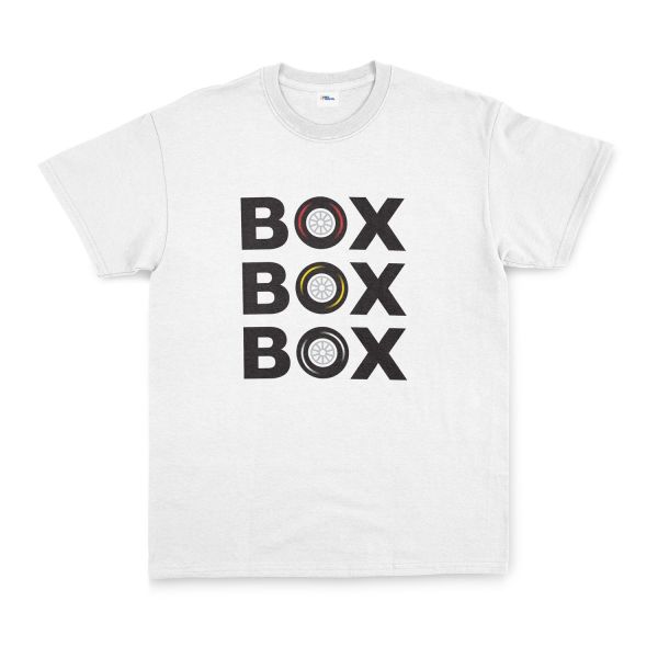 BOX BOX BOX Tişört S - Beyaz