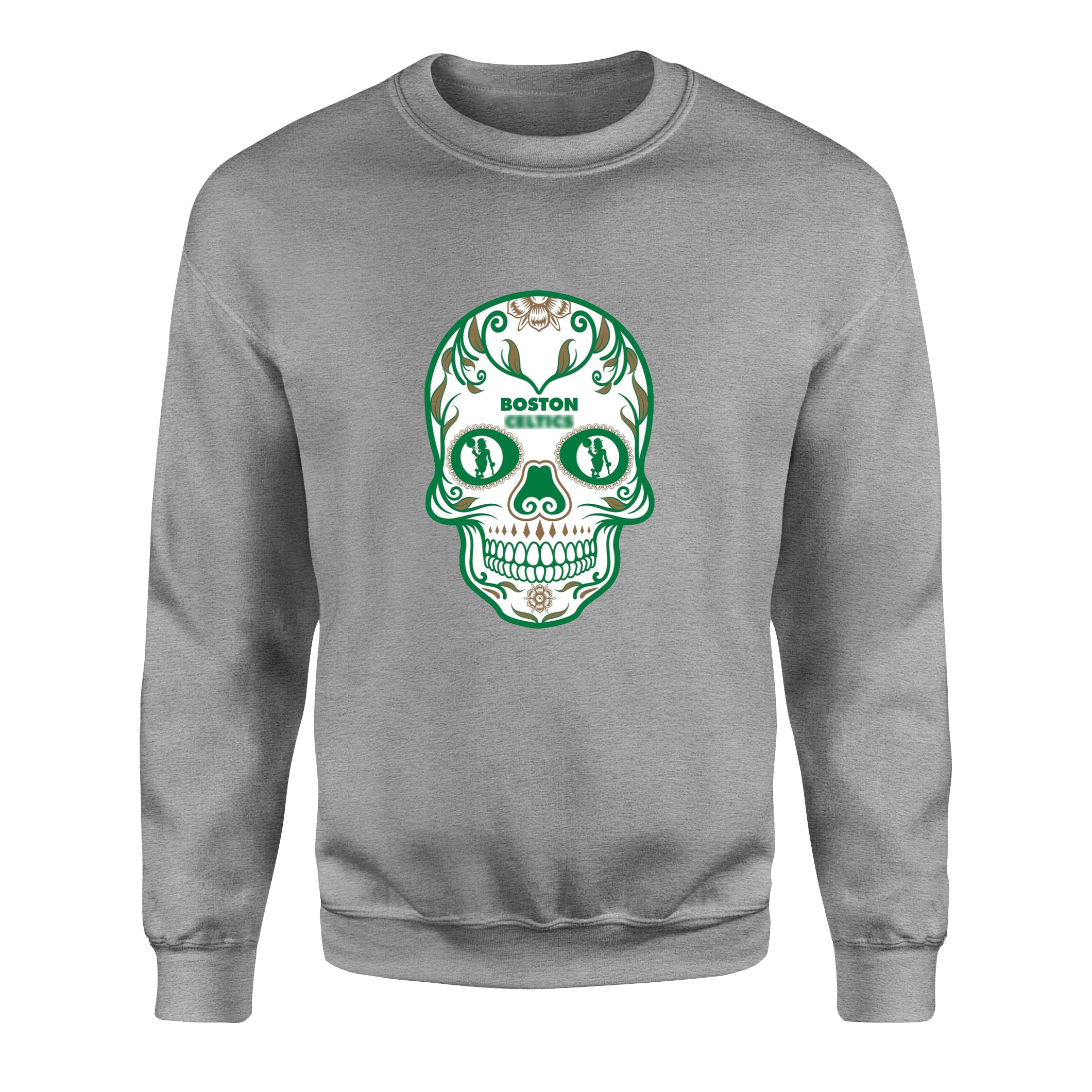 Boston Skull Sweatshirt S - Gri