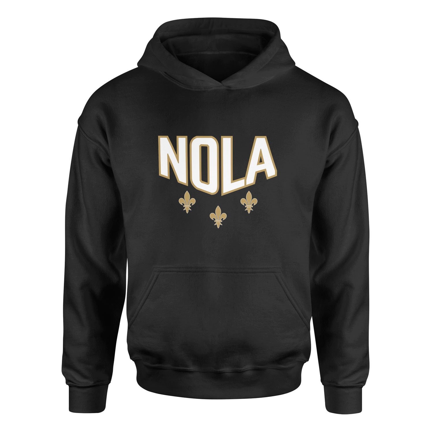 Fleur-de-lis New Orleans Hoodie S - Siyah