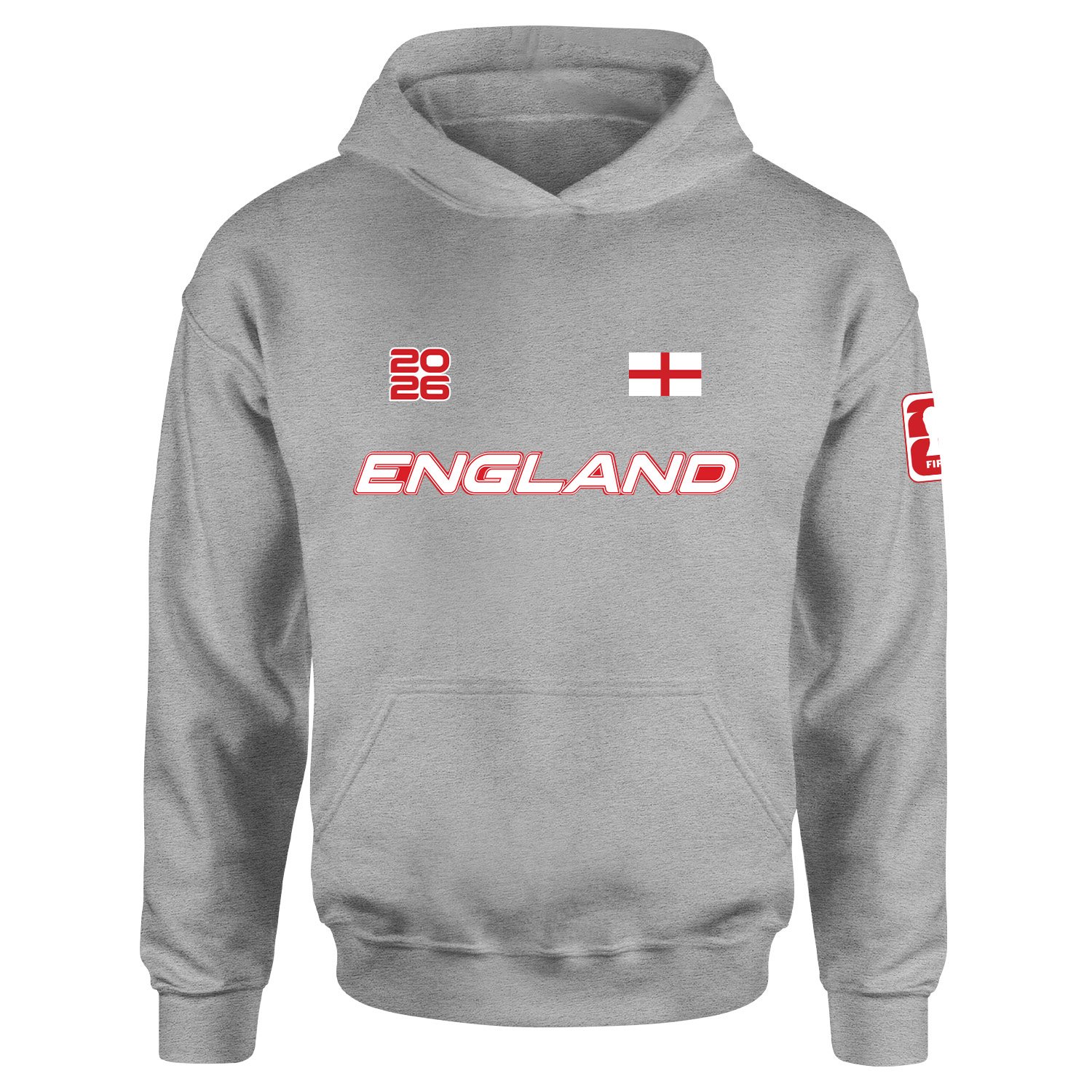 İngiltere 2026 Hoodie XXL - Gri