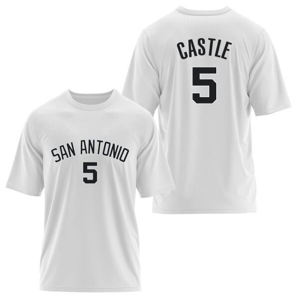 Stephon Castle San Antonio 5 Forma Oversize Tişört M - Beyaz