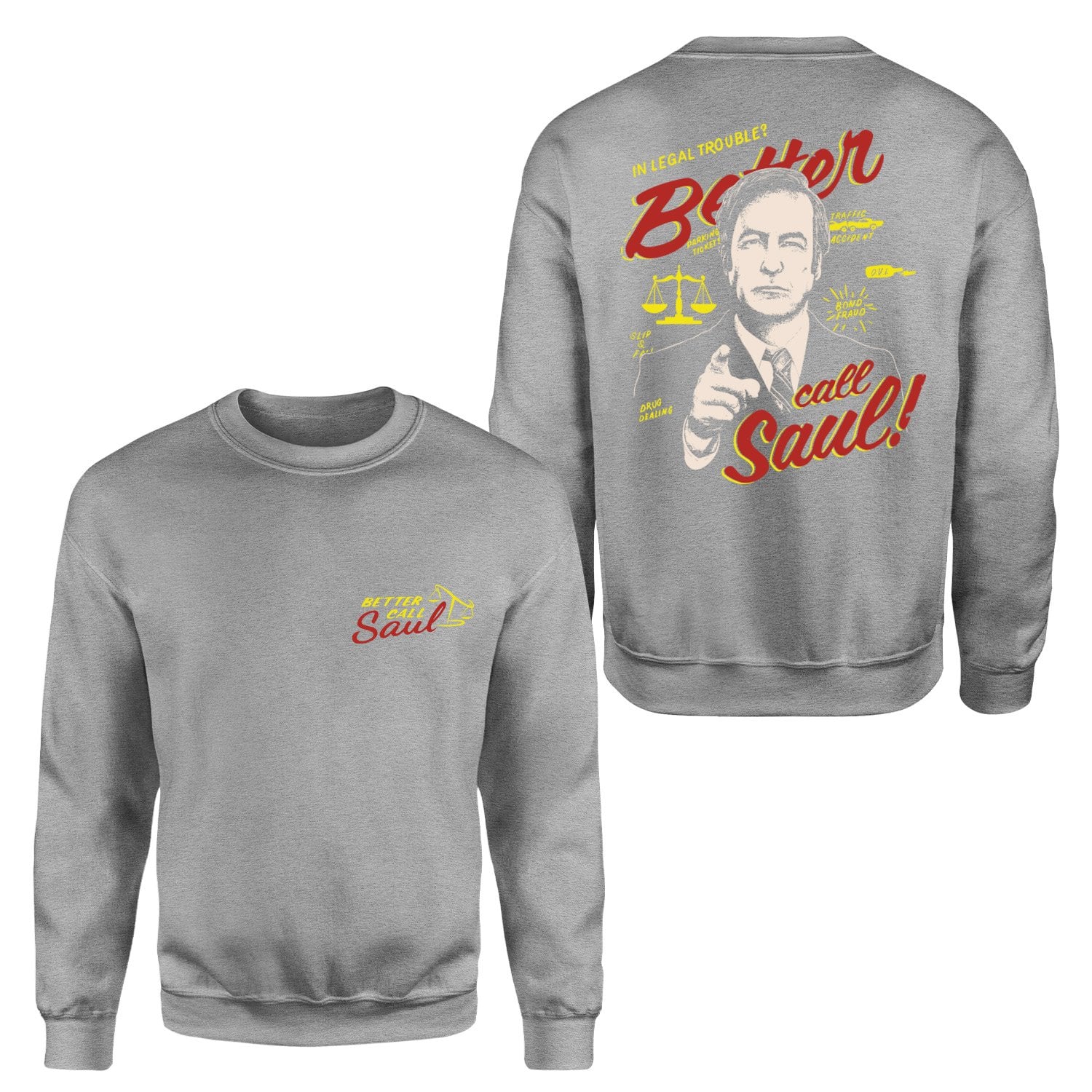 Call Saul Goodman | Better Call Saul Sweatshirt M - Gri