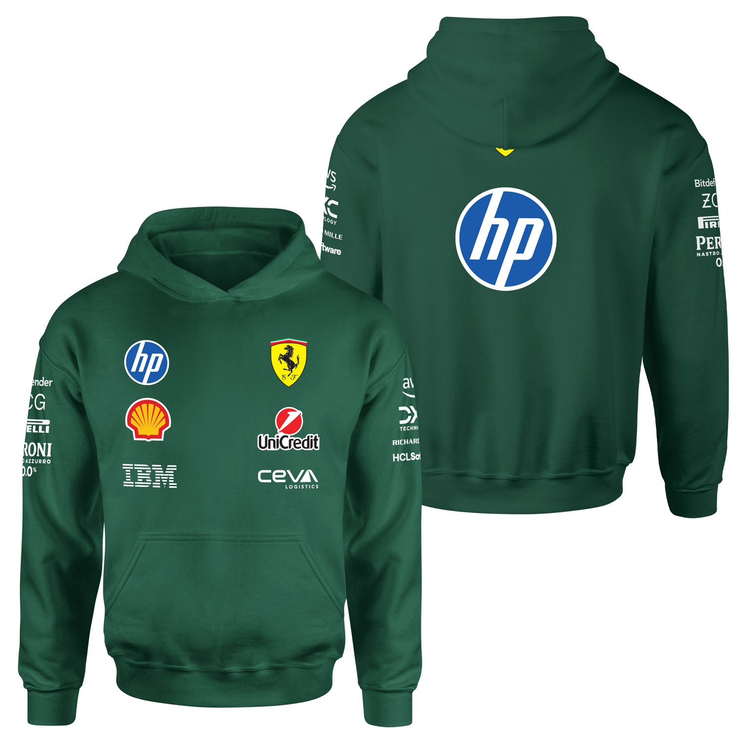 Scuderia Ferrari Teamline 2025 Hoodie L - Nefti Yeşili