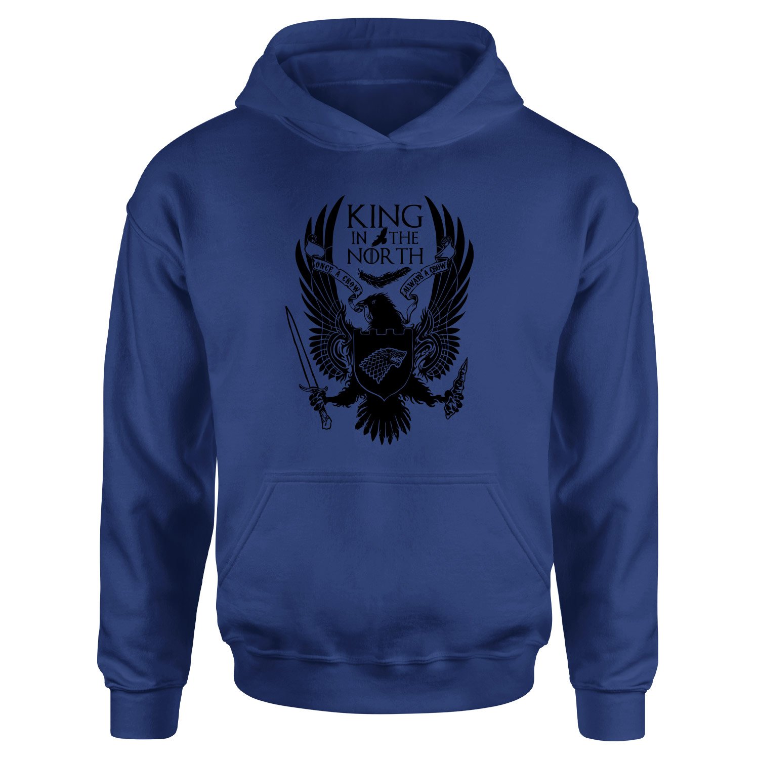 King in the North Hoodie L - İndigo Mavisi