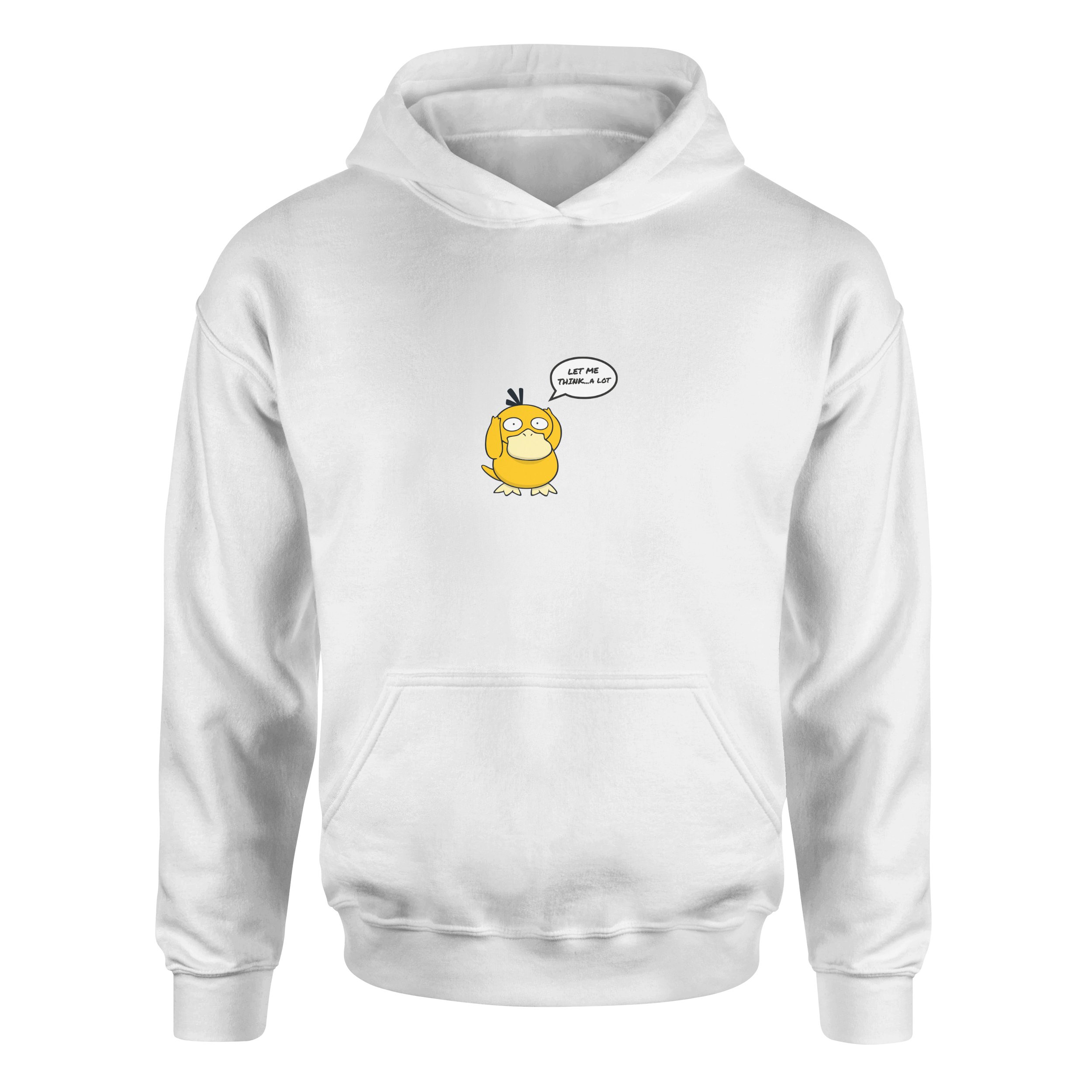 Let Me Think… A Lot | Psyduck Hoodie M - Beyaz