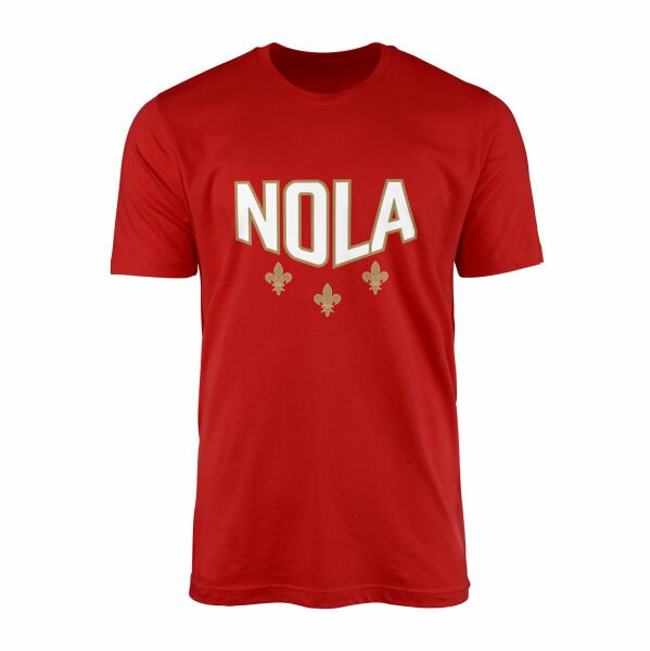 Fleur-de-lis New Orleans Tişört XXL - Kırmızı