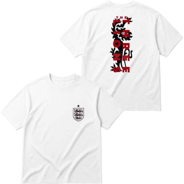 Three Lions | İngiltere Oversize Tişört S - Beyaz