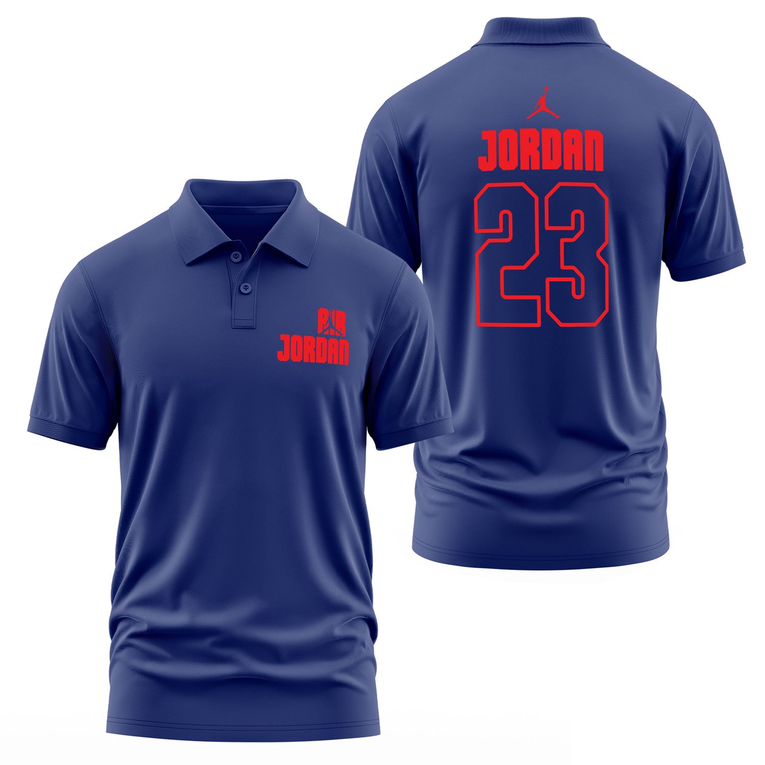 Air Jordan Block 23 Polo Tişört XL - İndigo Mavisi