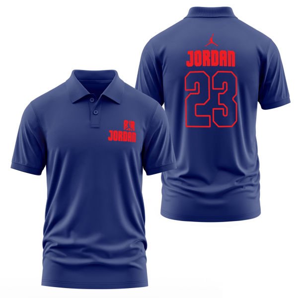 Air Jordan Block 23 Polo Tişört XL - İndigo Mavisi