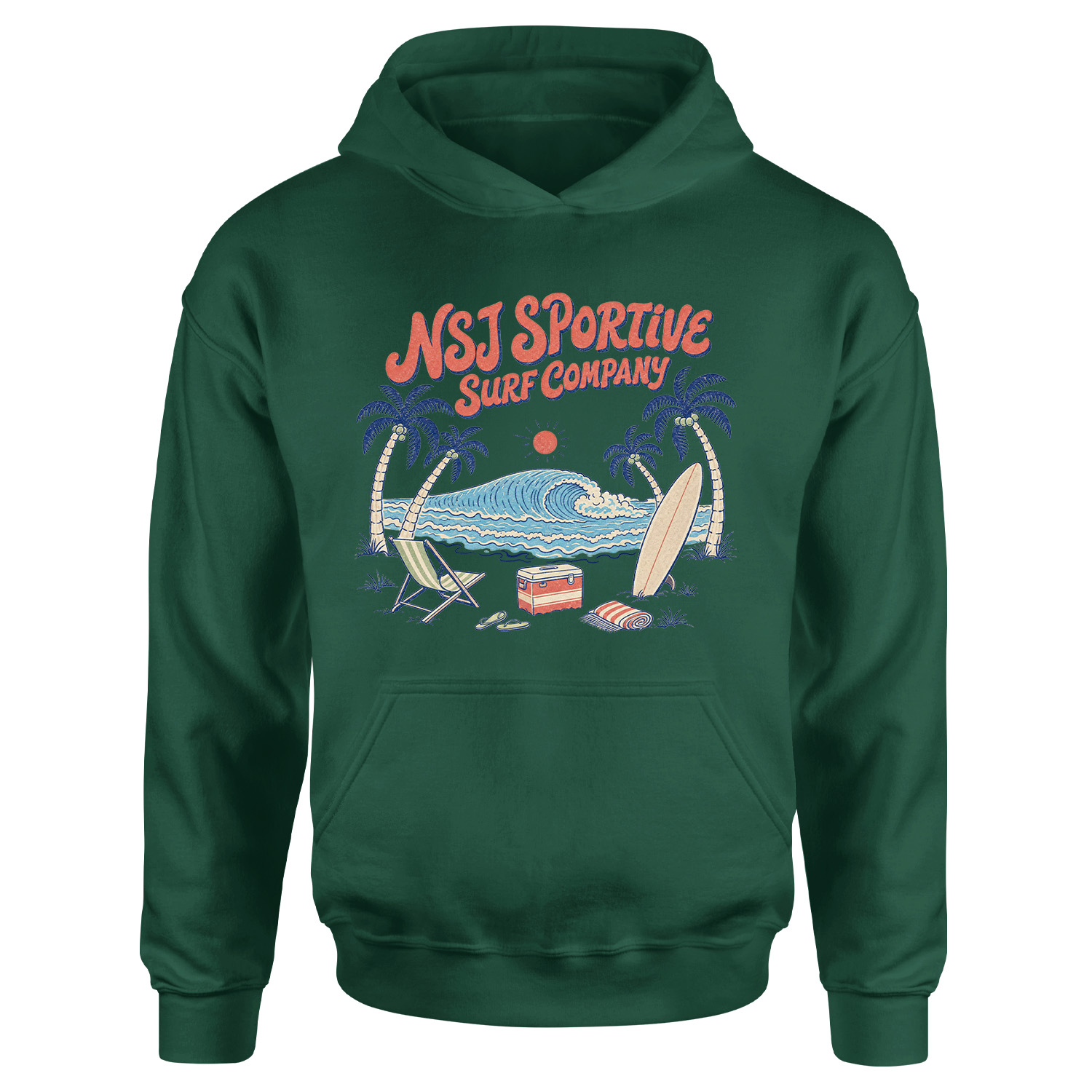 NSJ Sportive Surf Company 2026 Hoodie S - Nefti Yeşili