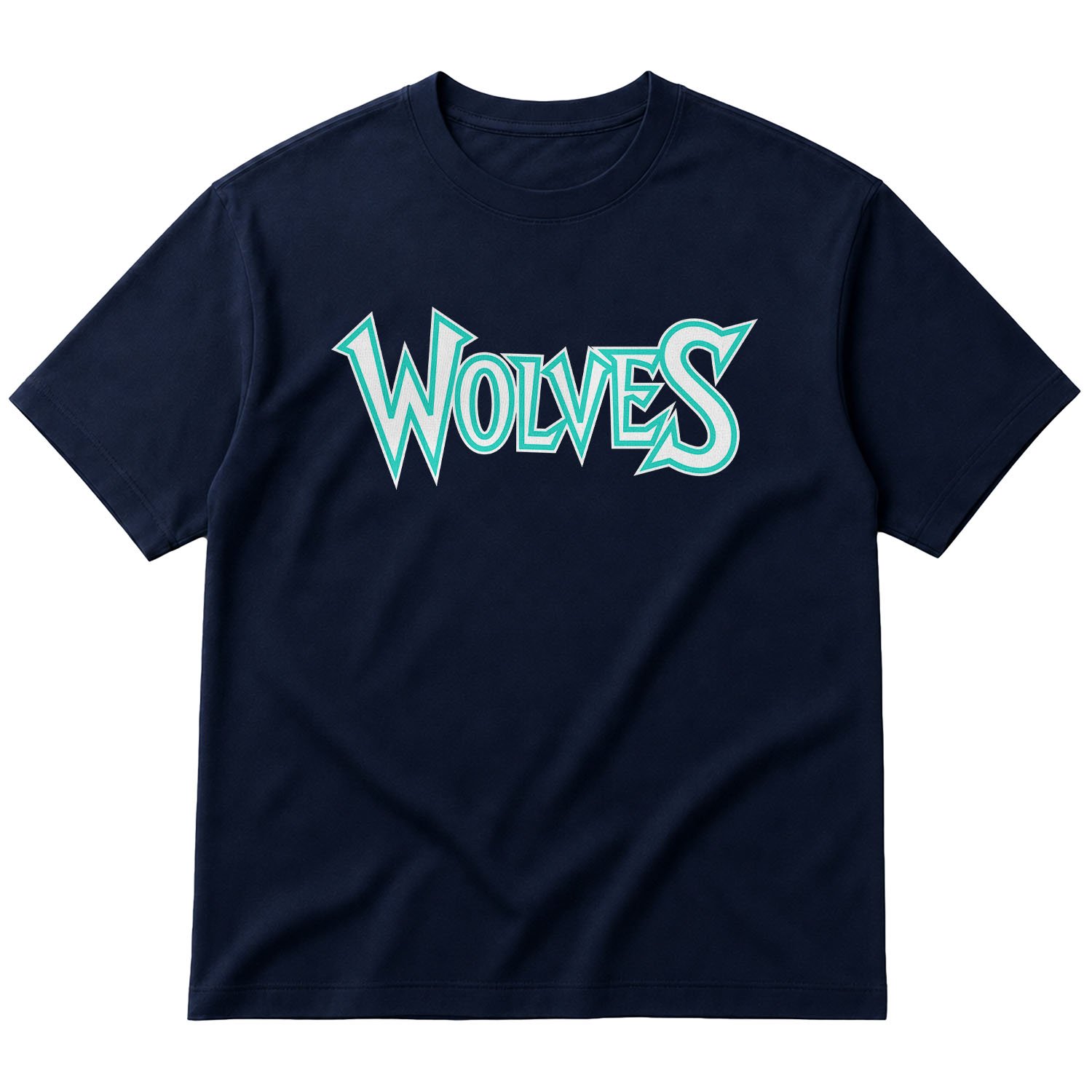 Wolves Oversize Tişört L - İndigo Mavisi