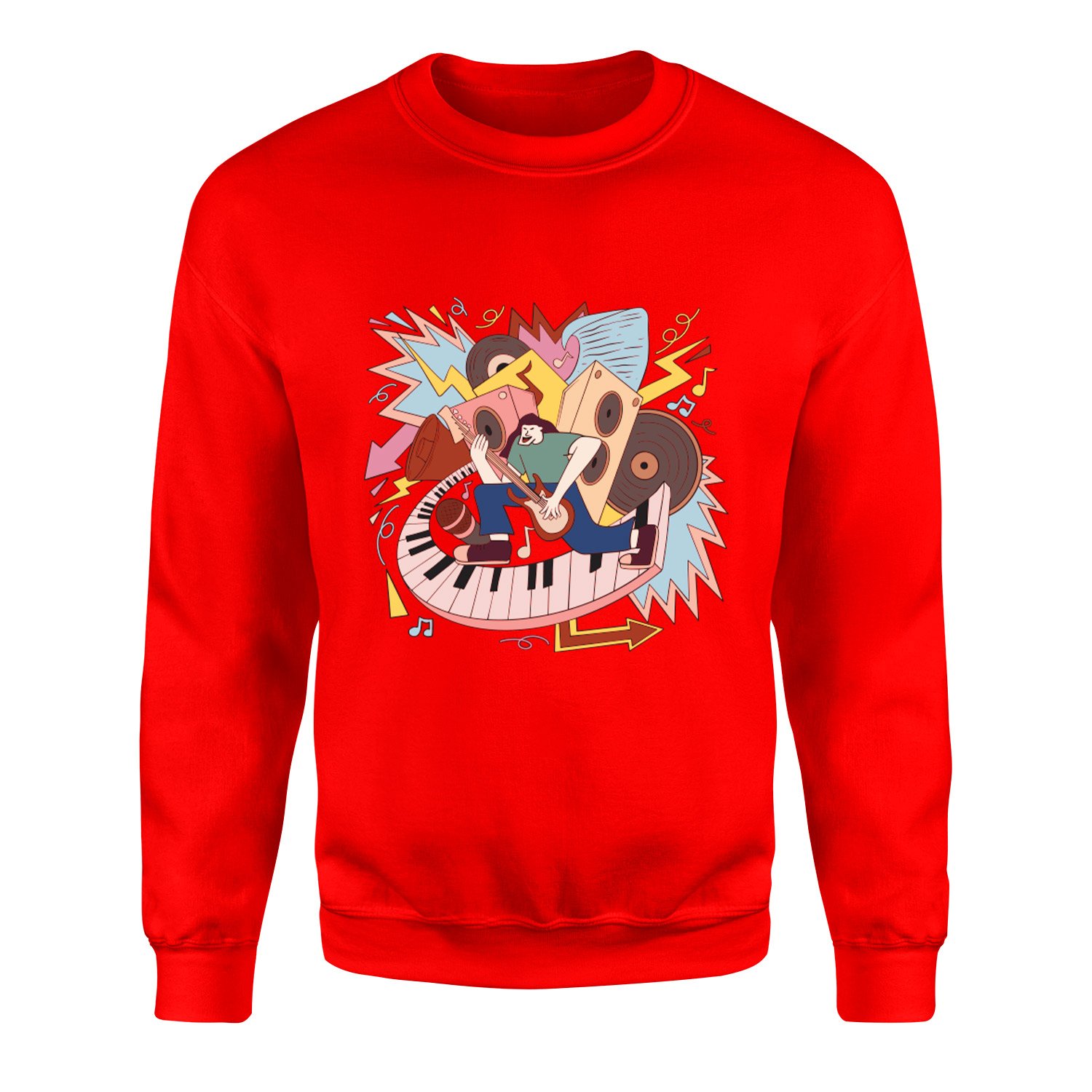 World of Music Sweatshirt L - Kırmızı