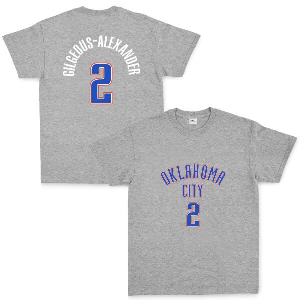 Shai Gilgeous-Alexander Oklahoma Forma Tişört M - Gri