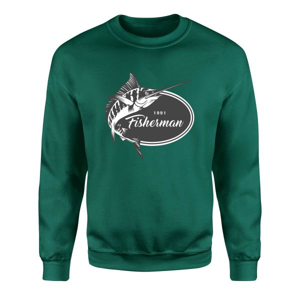 Fisherman 1991 Sweatshirt XL - Nefti Yeşili