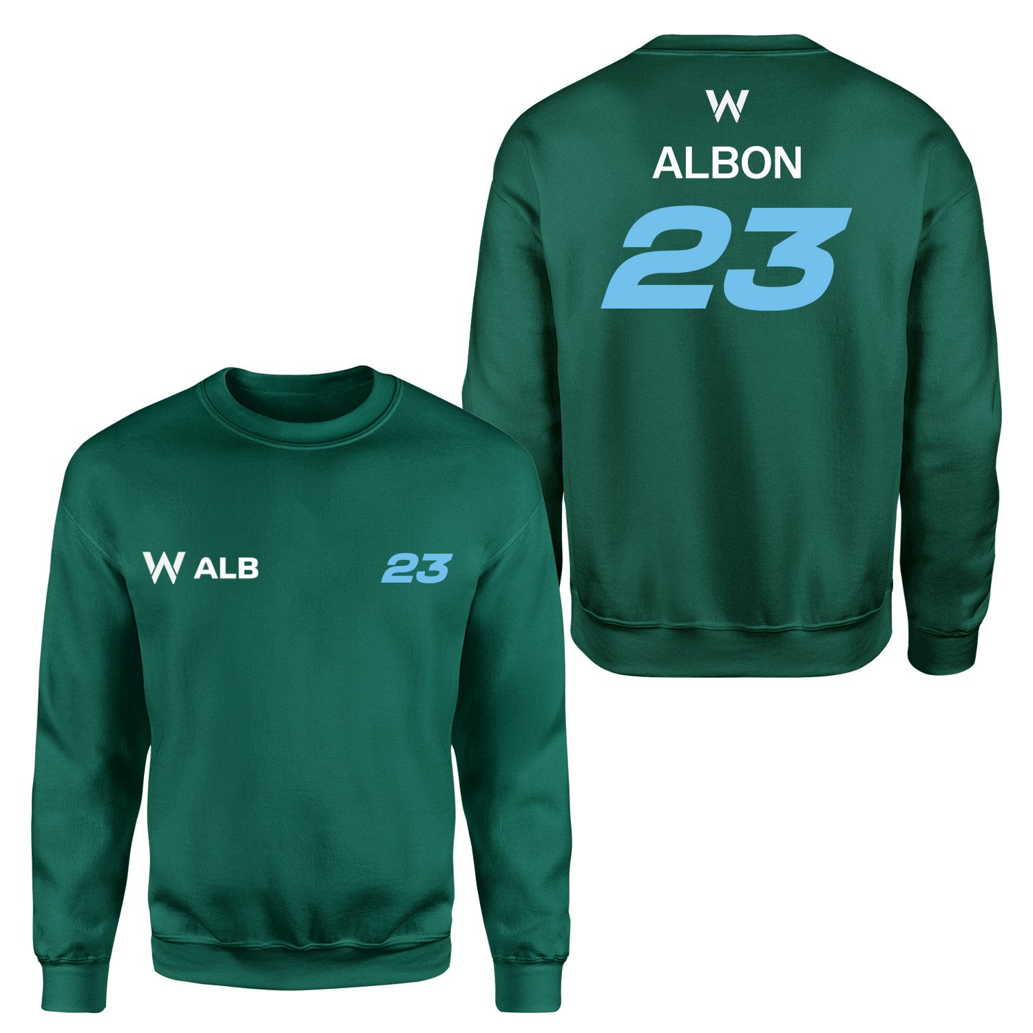 Alexander Albon 23 Driver Basic Sweatshirt M - Nefti Yeşili