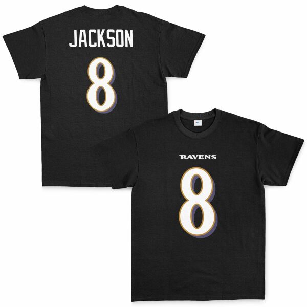Lamar Jackson Baltimore Ravens Tişört XXL - Siyah
